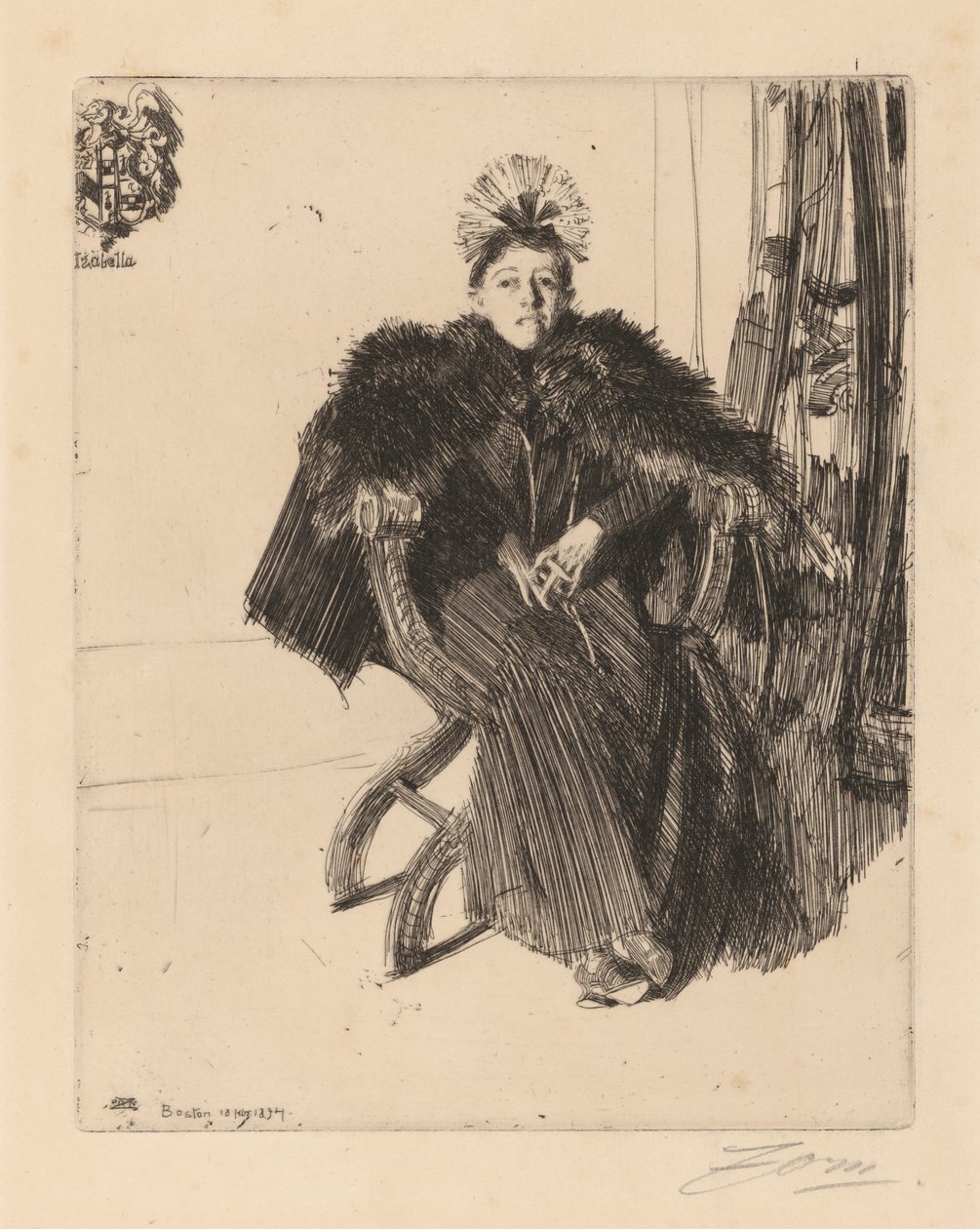 Isabella Stewart Gardner alkotó: Anders Leonard Zorn
