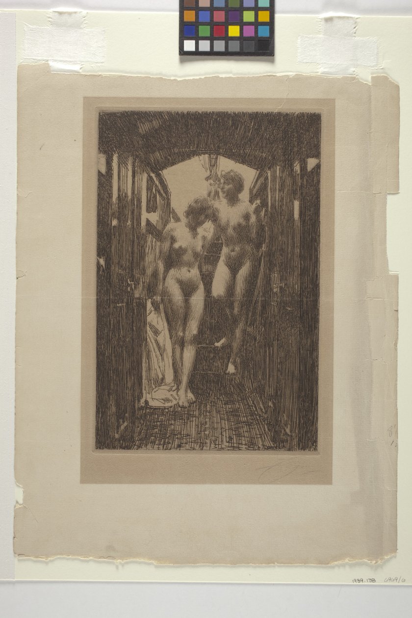 Le Cabine (rézkarc) alkotó: Anders Leonard Zorn