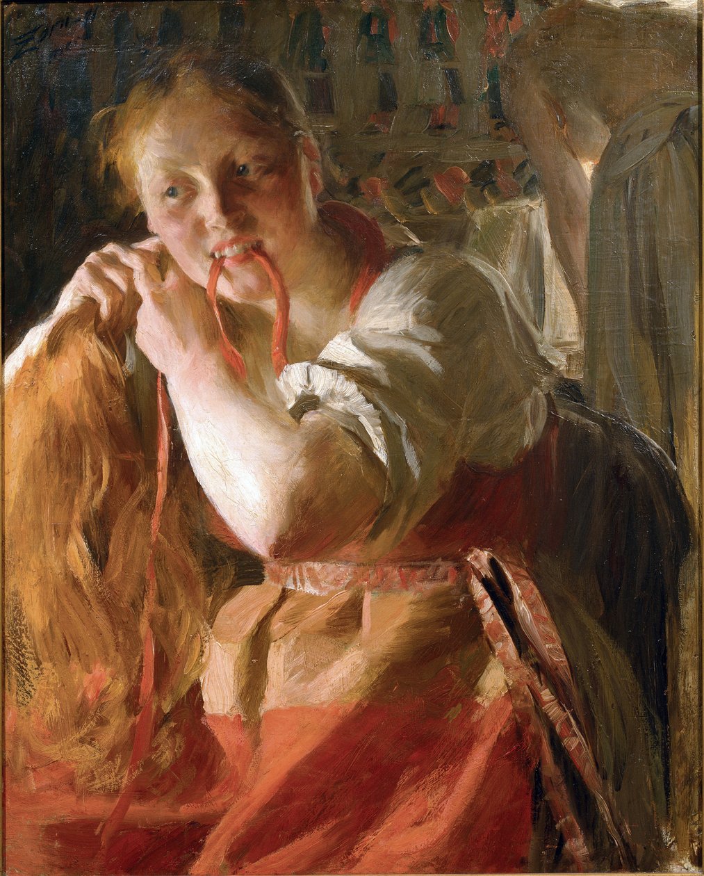 Margit par Zorn, Anders Leonard (1860-1920). Olaj, vászon, mérete: 78x63,7 alkotó: Anders Leonard Zorn