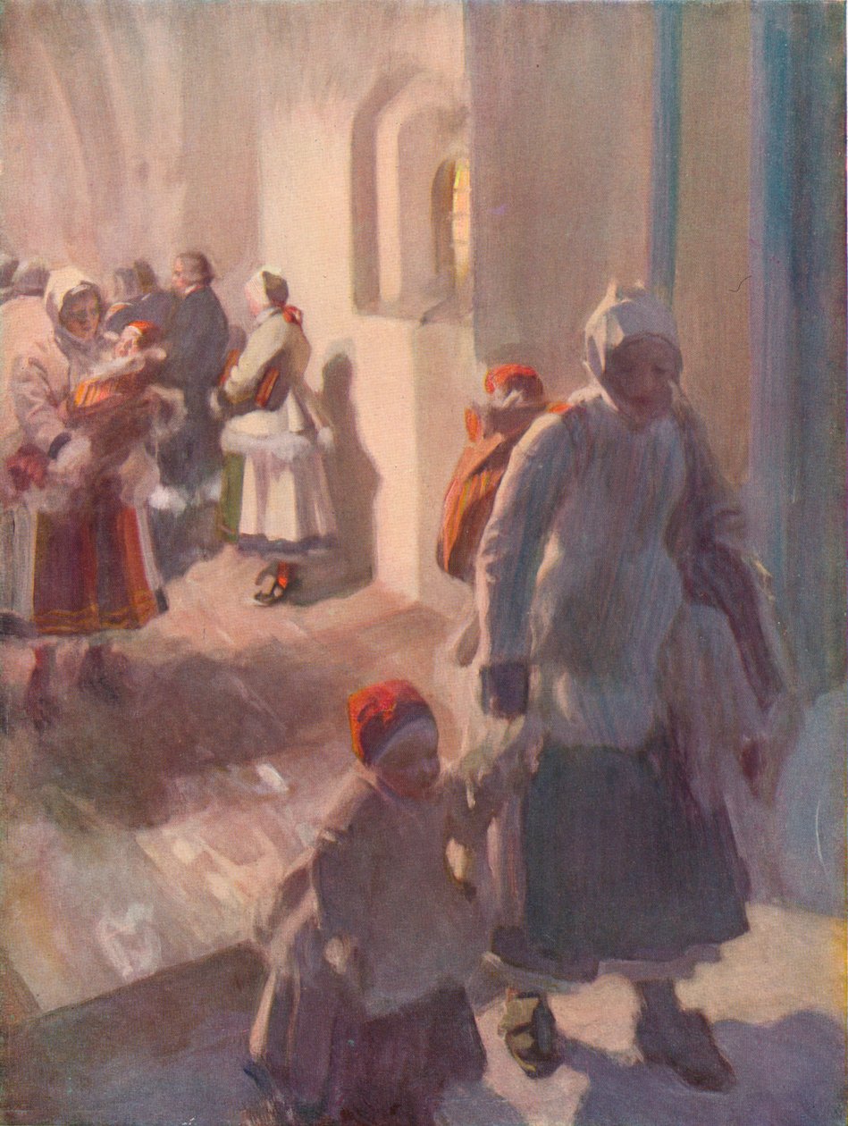 Matins karácsony napján, 1912 alkotó: Anders Leonard Zorn