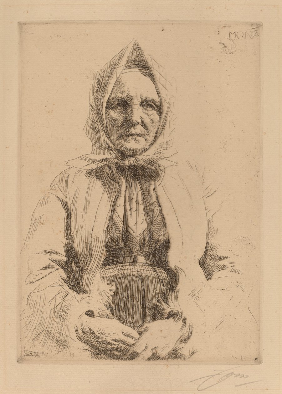 Mona, 1911. alkotó: Anders Leonard Zorn
