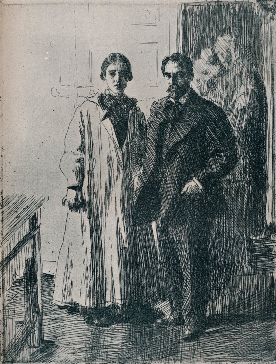 Mr. és Mrs. Atherton Curtis Anders Zorn rézkarcából, 1880-1906, 1906 alkotó: Anders Leonard Zorn