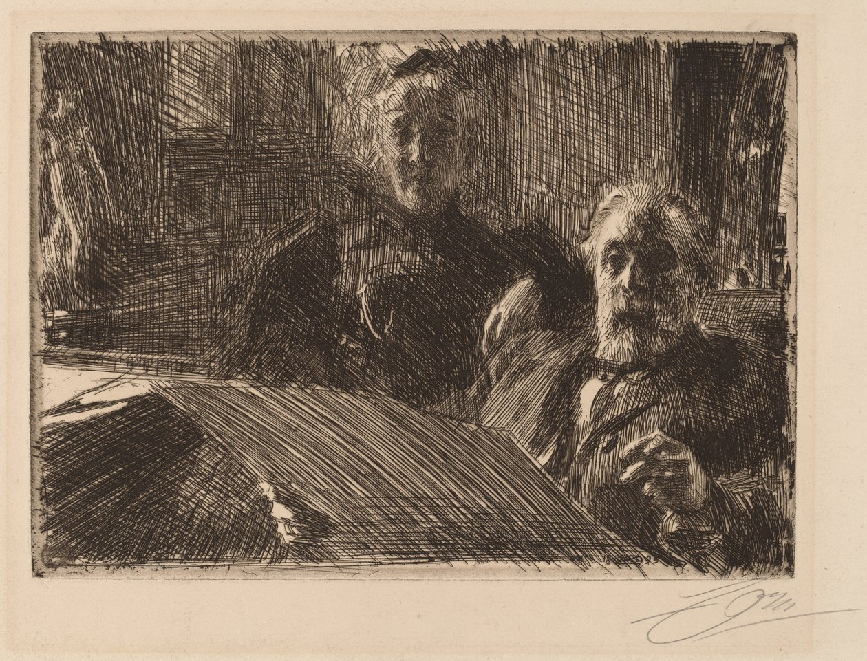 Furstenburg úr és asszony, 1895. alkotó: Anders Leonard Zorn