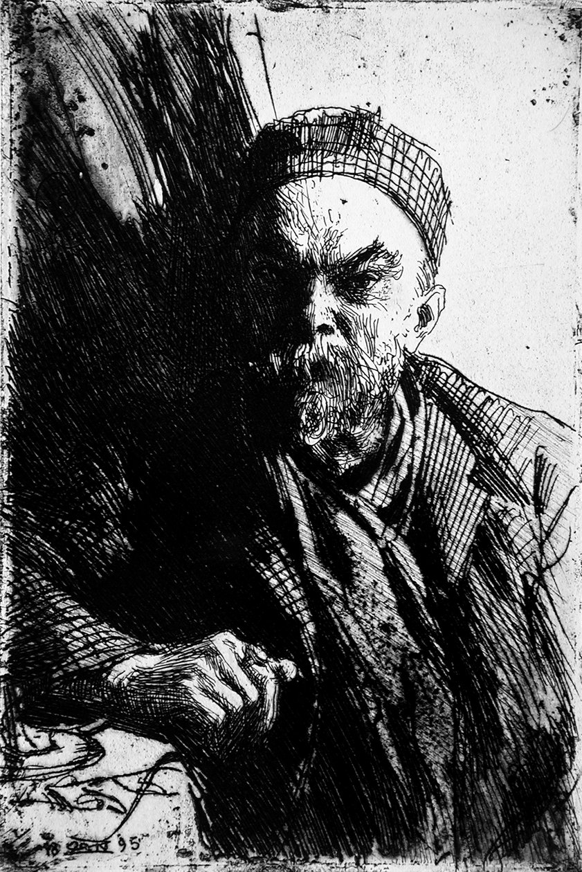 Paul Verlaine költő portréja 1844-1896, 1895 alkotó: Anders Leonard Zorn
