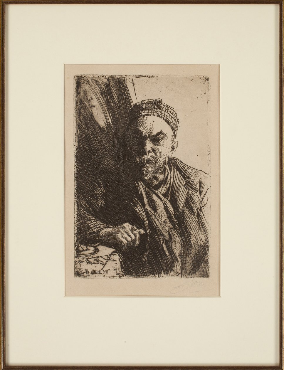 Paul Verlaine költő portréja 1844-1896, 1895 alkotó: Anders Leonard Zorn