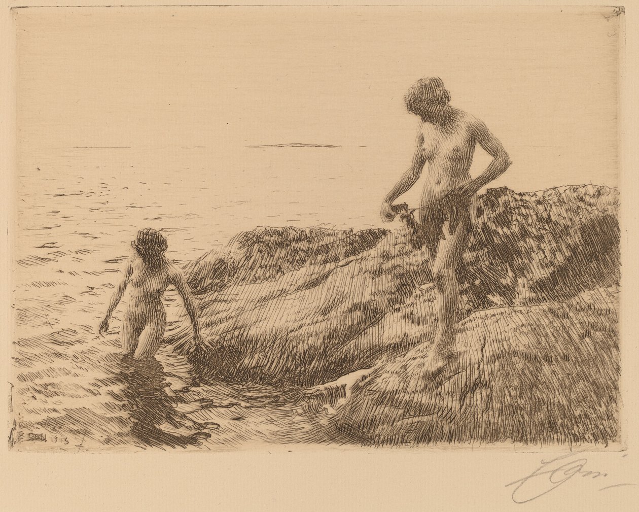 Seaward Skerries, 1913. alkotó: Anders Leonard Zorn