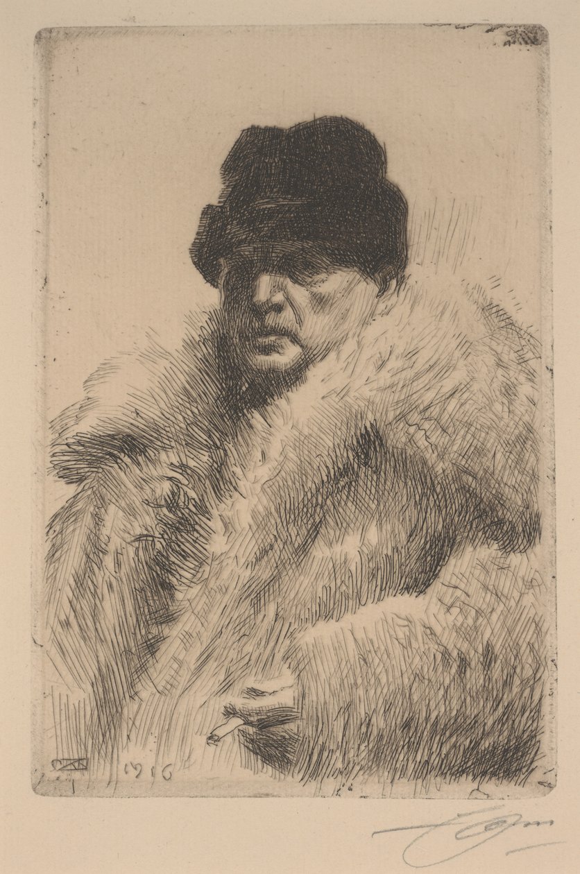 Önarckép bundában alkotó: Anders Leonard Zorn
