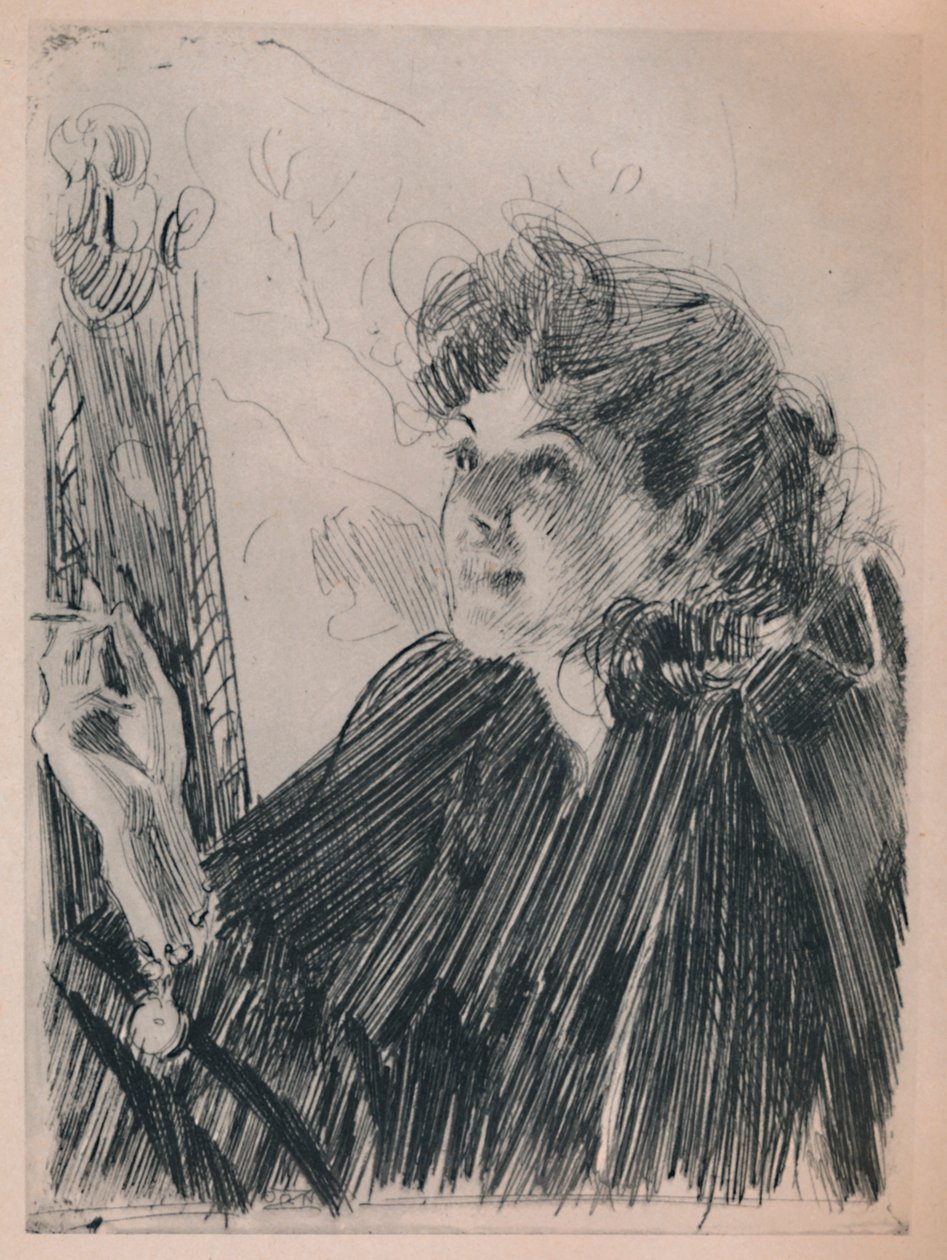 A cigarettatánc, 1890-es évek, 1946 alkotó: Anders Leonard Zorn