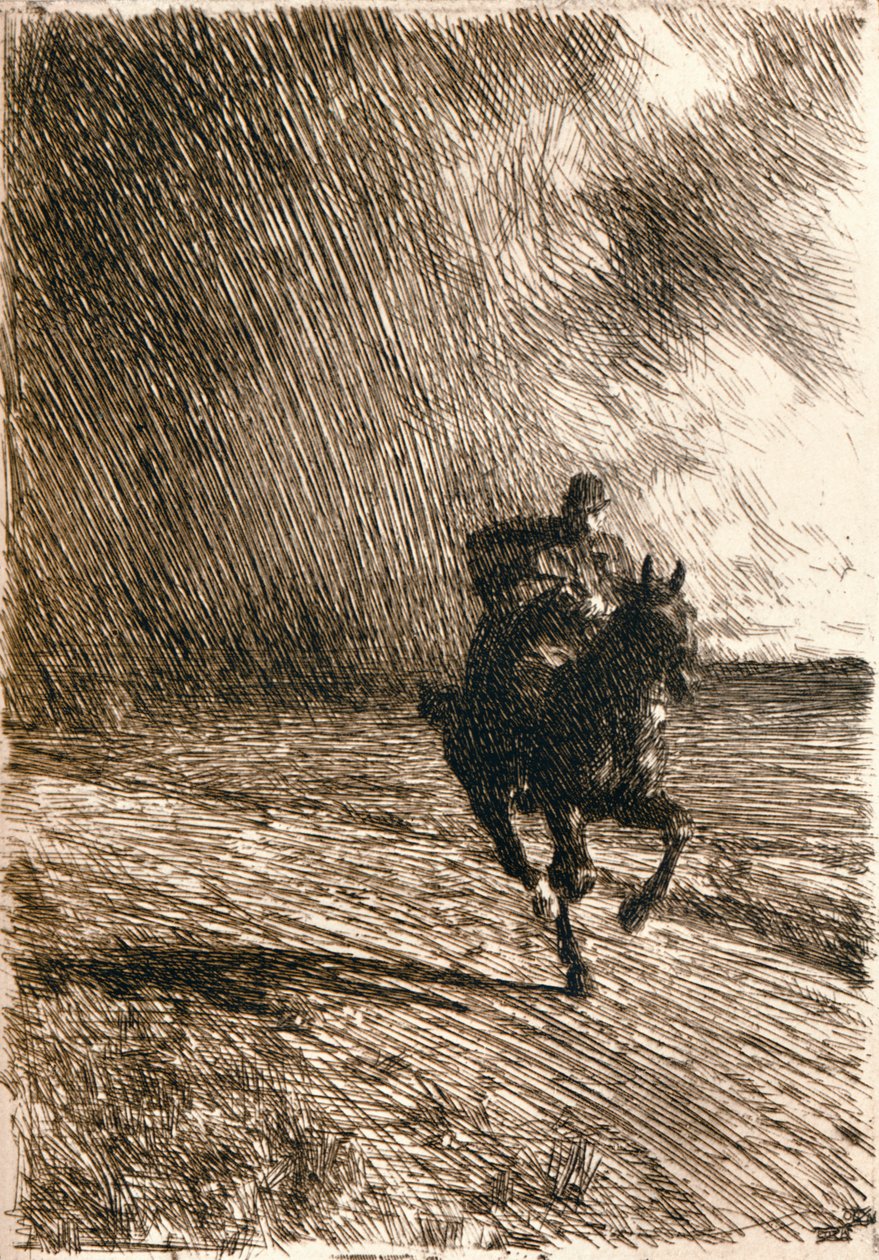 A vihar, 1891 alkotó: Anders Leonard Zorn
