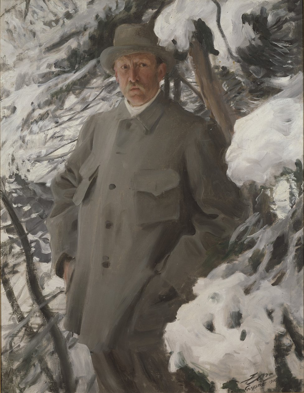 Bruno Liljefors festő, 1906 alkotó: Anders Leonard Zorn