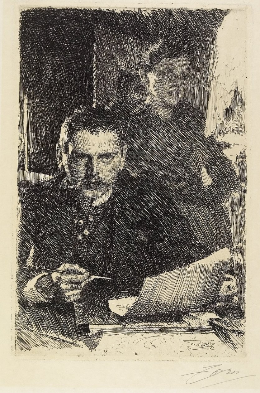 Zorn és felesége, 1890 alkotó: Anders Leonard Zorn