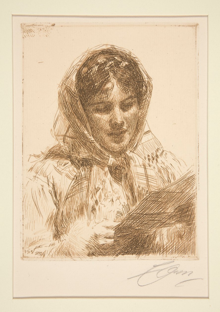 Egy levél, 1913 alkotó: Anders Leonard Zorn