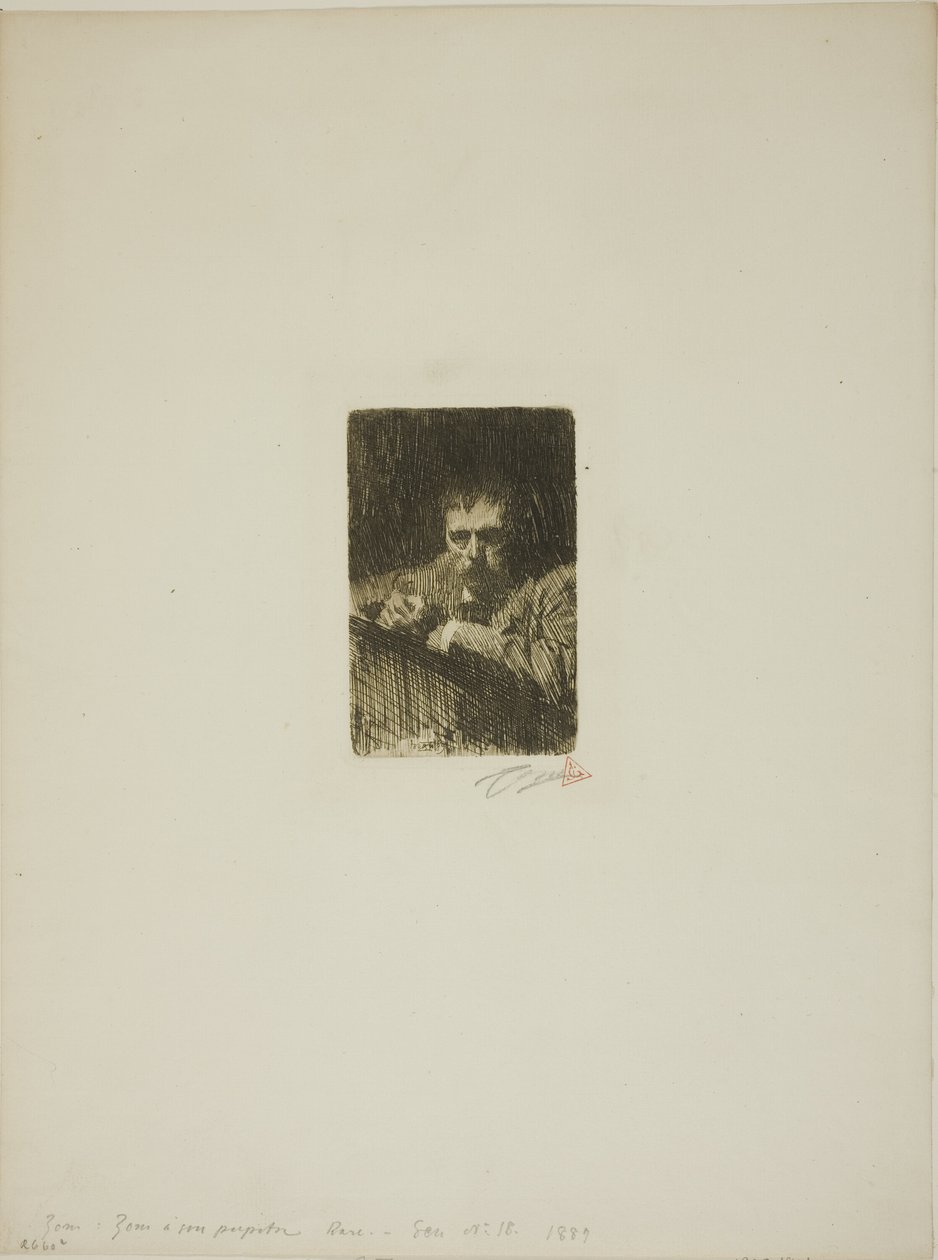 Egy festő-metsző (önarckép) alkotó: Anders Leonard Zorn