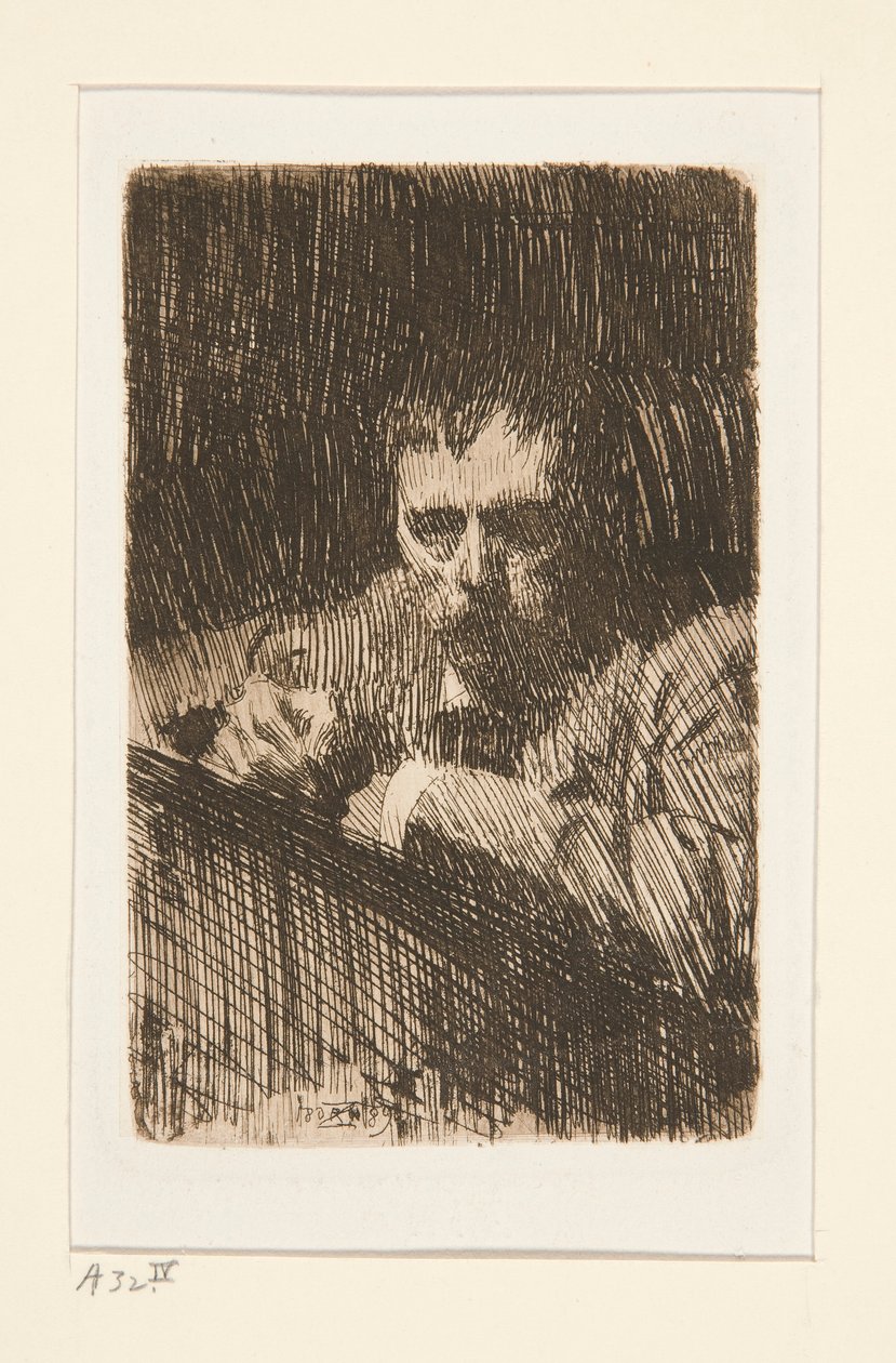 Egy festő-metsző (önarckép) alkotó: Anders Leonard Zorn