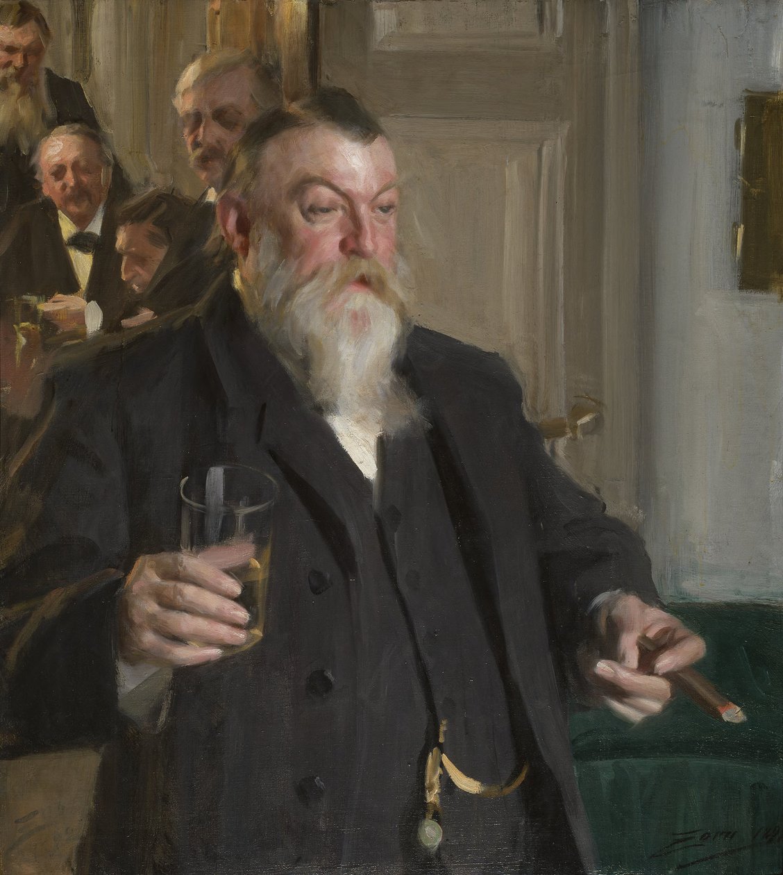 Koccintás az Idun Társaságban alkotó: Anders Zorn