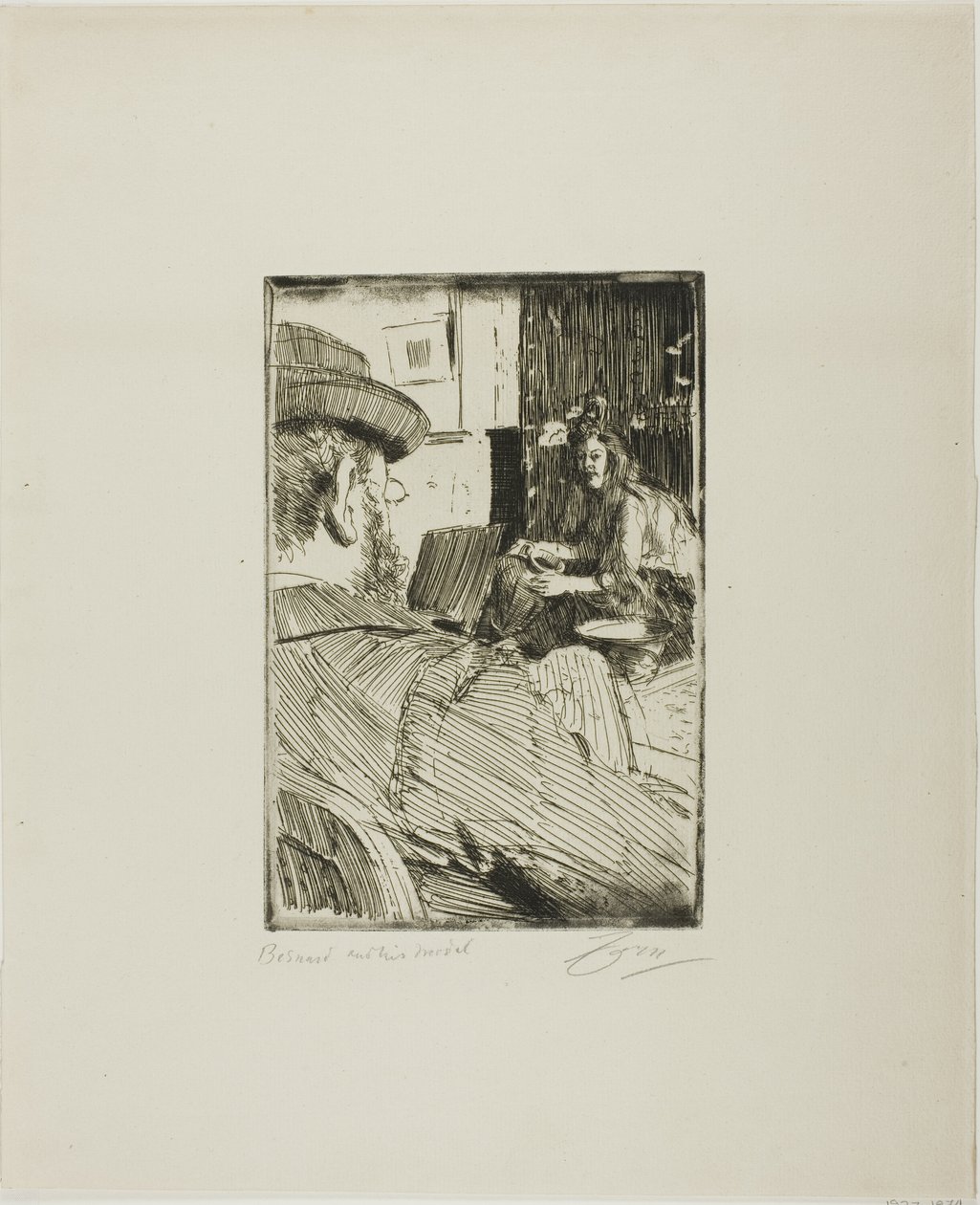 Albert Besnard és modellje alkotó: Anders Leonard Zorn
