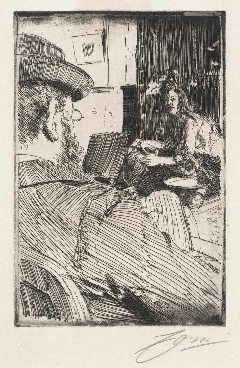 Albert Besnard és modellje alkotó: Anders Zorn