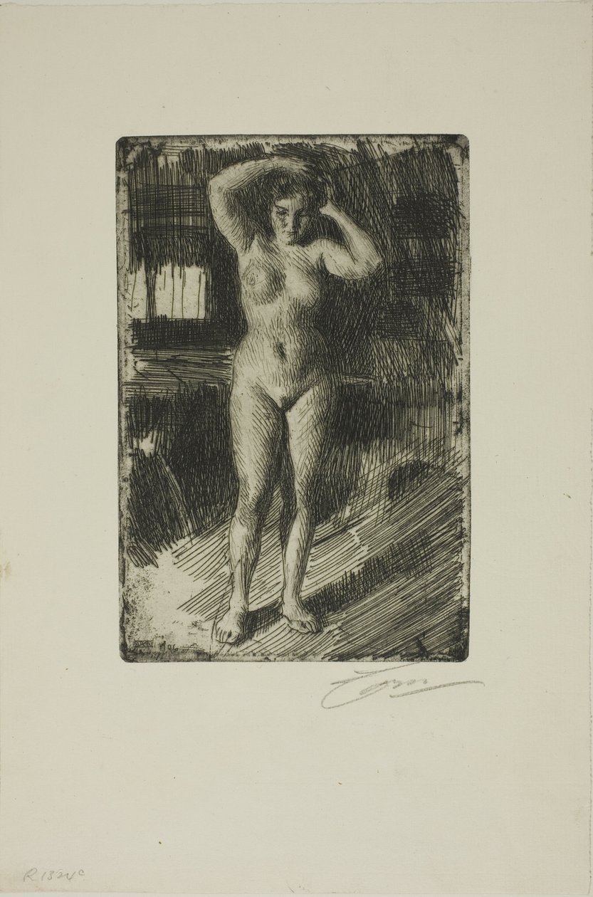 Anna csinálja a haját alkotó: Anders Leonard Zorn