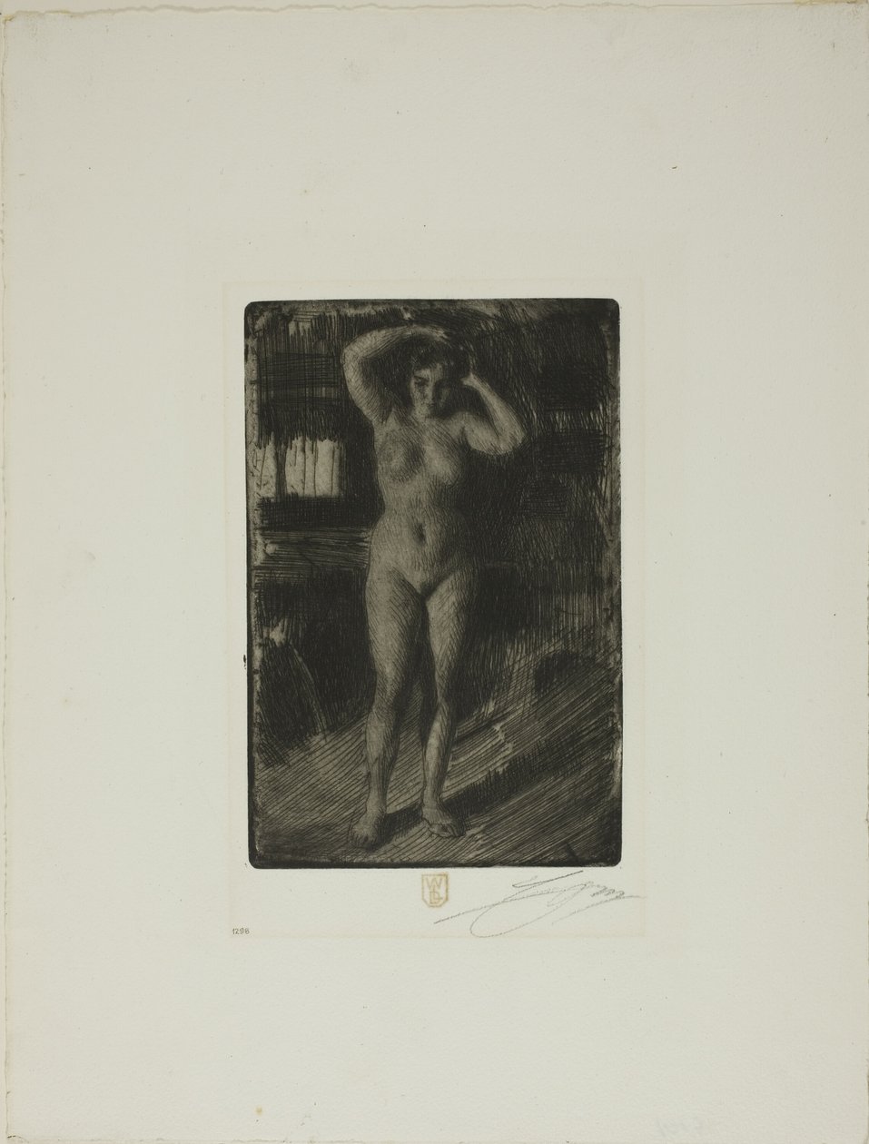 Anna csinálja a haját alkotó: Anders Leonard Zorn