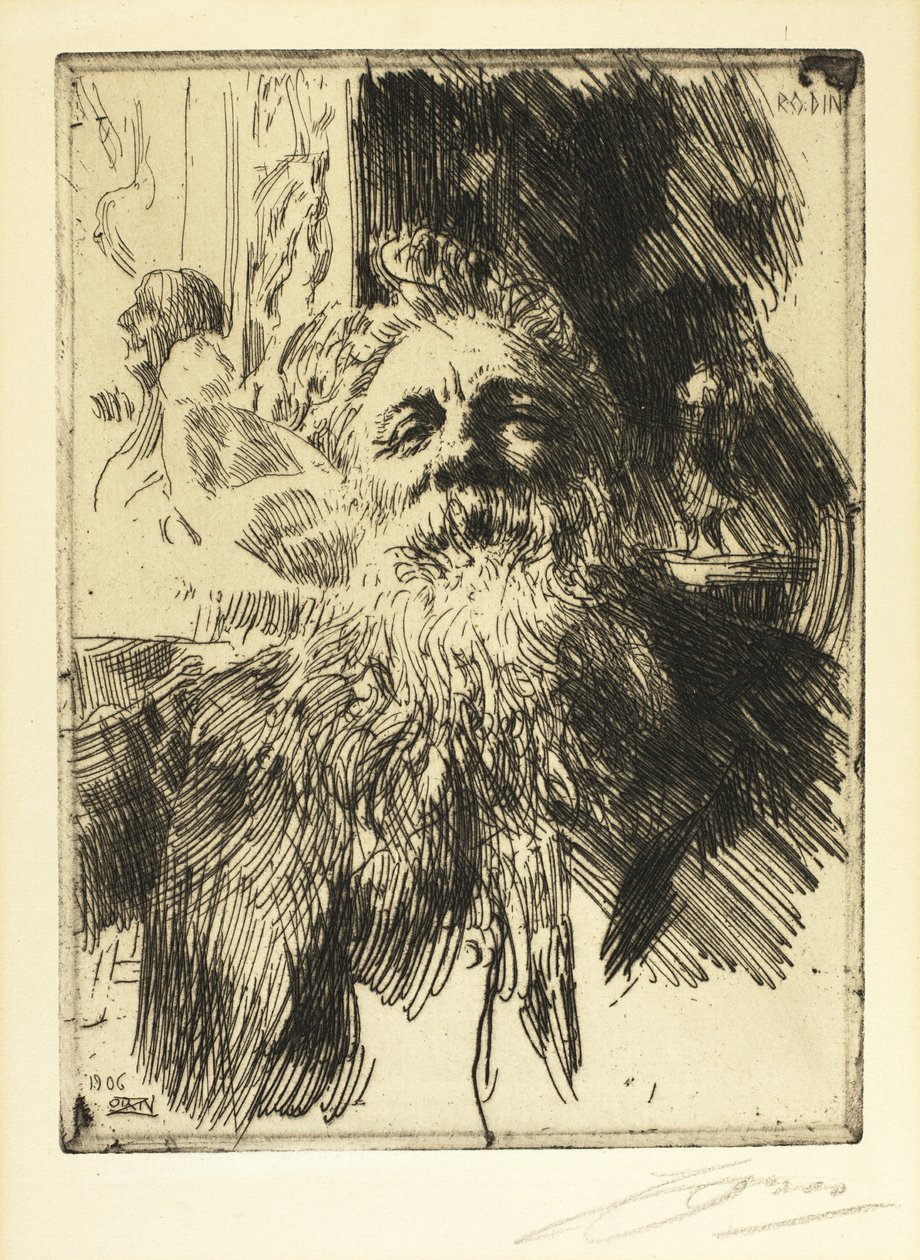 Auguste Rodin alkotó: Anders Leonard Zorn