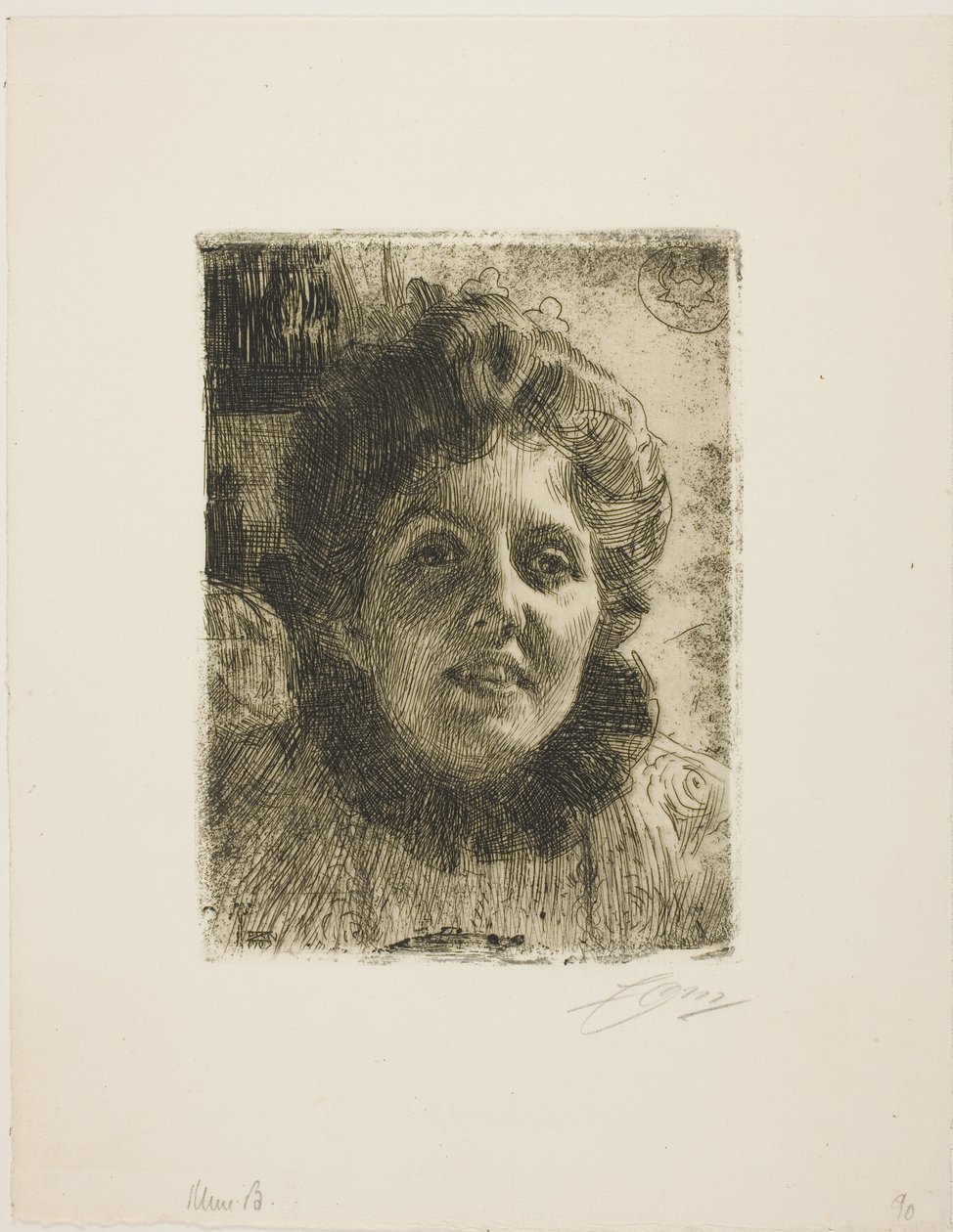 Aurore (Aurore Klintbergné, született Oxenstierna, vezető) alkotó: Anders Zorn