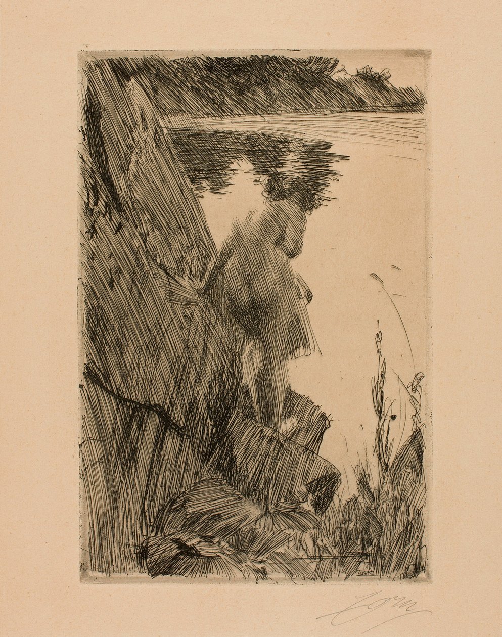 Fürdő (este) III alkotó: Anders Leonard Zorn