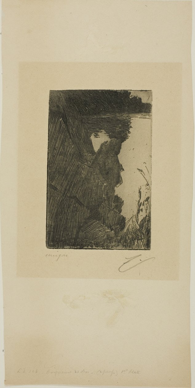 Fürdő (Esti) I (Cink marattás) alkotó: Anders Leonard Zorn