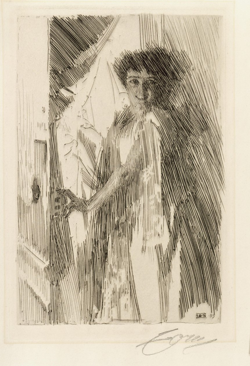 Rosita Mauri táncosnő portréja alkotó: Anders Zorn