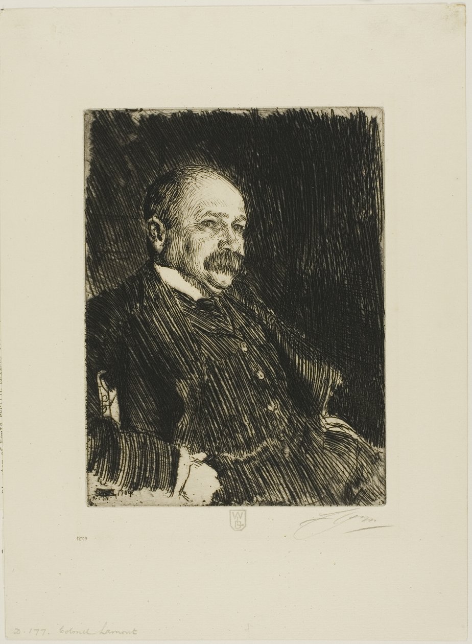 III. Lamont ezredes (mellszobor) alkotó: Anders Leonard Zorn