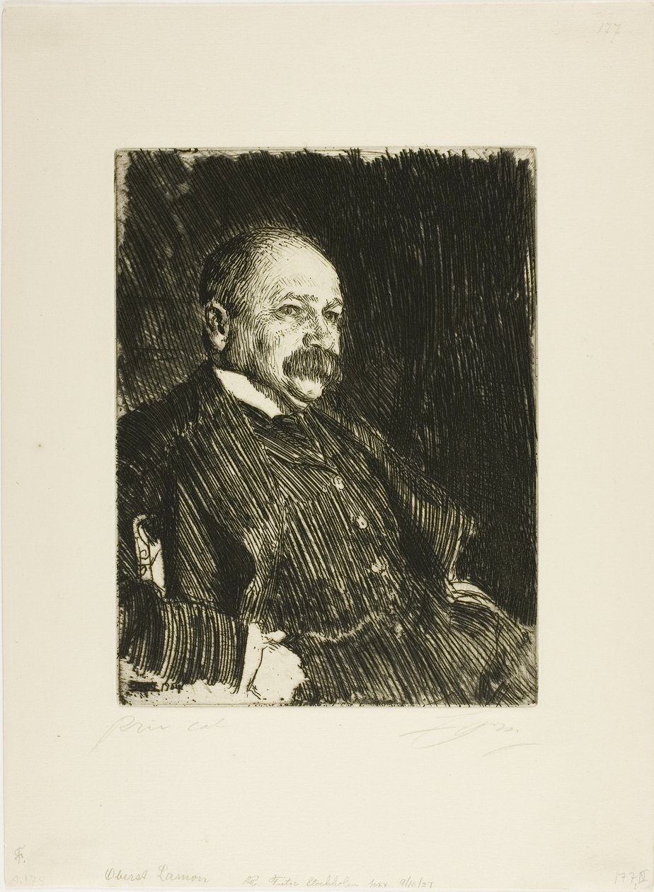 III. Lamont ezredes (mellszobor) alkotó: Anders Leonard Zorn