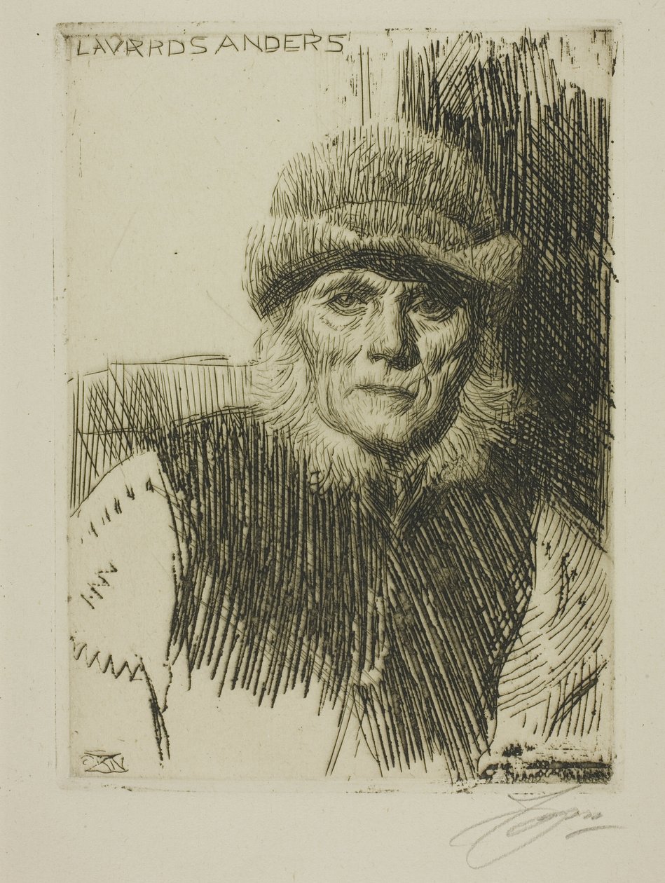 Dalecarli paraszt (Lavards Anders) alkotó: Anders Leonard Zorn