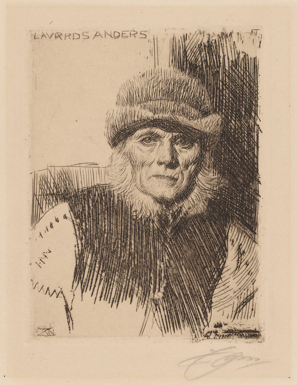 Dalekarliai paraszt (Lavards Anders) alkotó: Anders Zorn