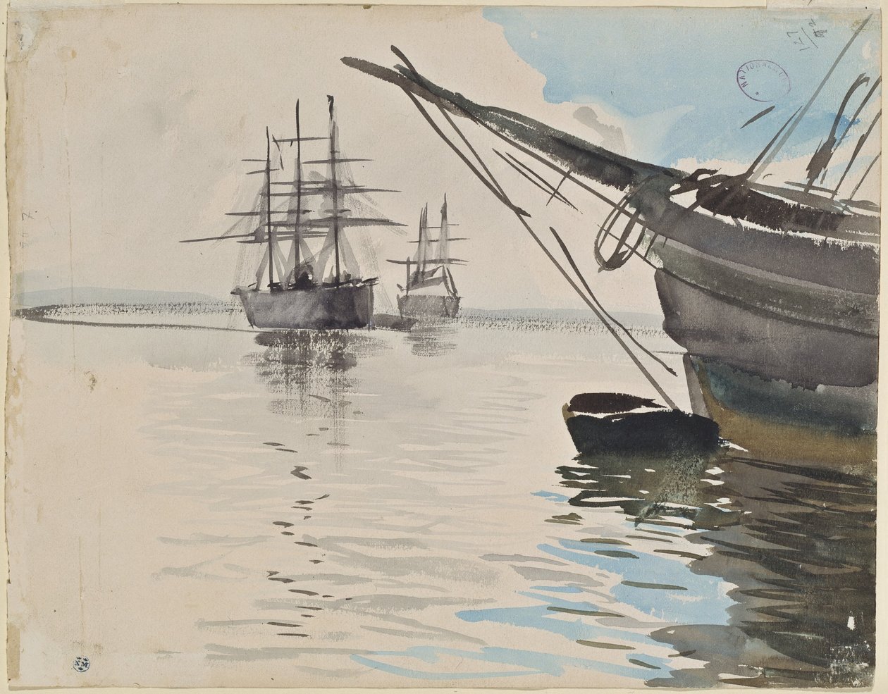 Kikötői látkép alkotó: Anders Zorn
