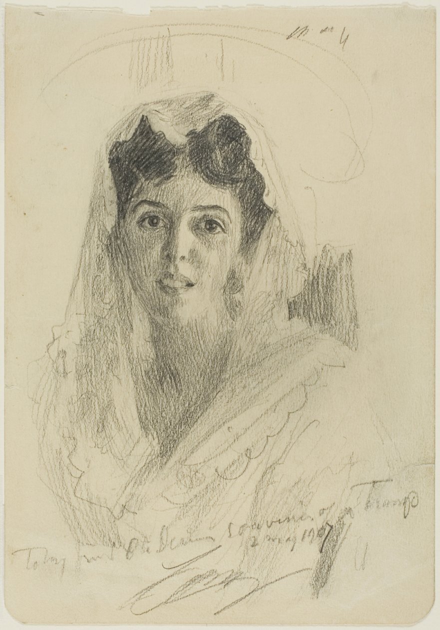 Egy nő feje (arc) alkotó: Anders Leonard Zorn