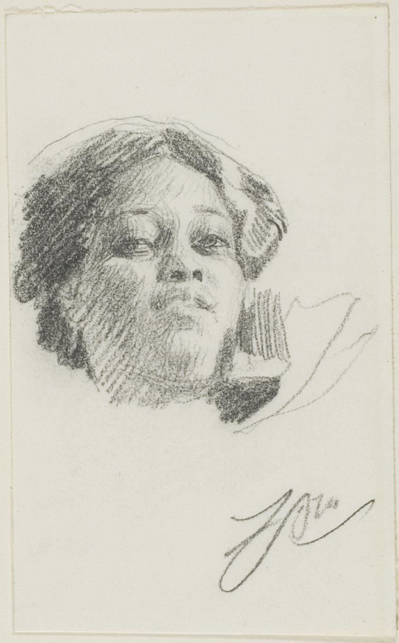 Egy nő feje alkotó: Anders Zorn