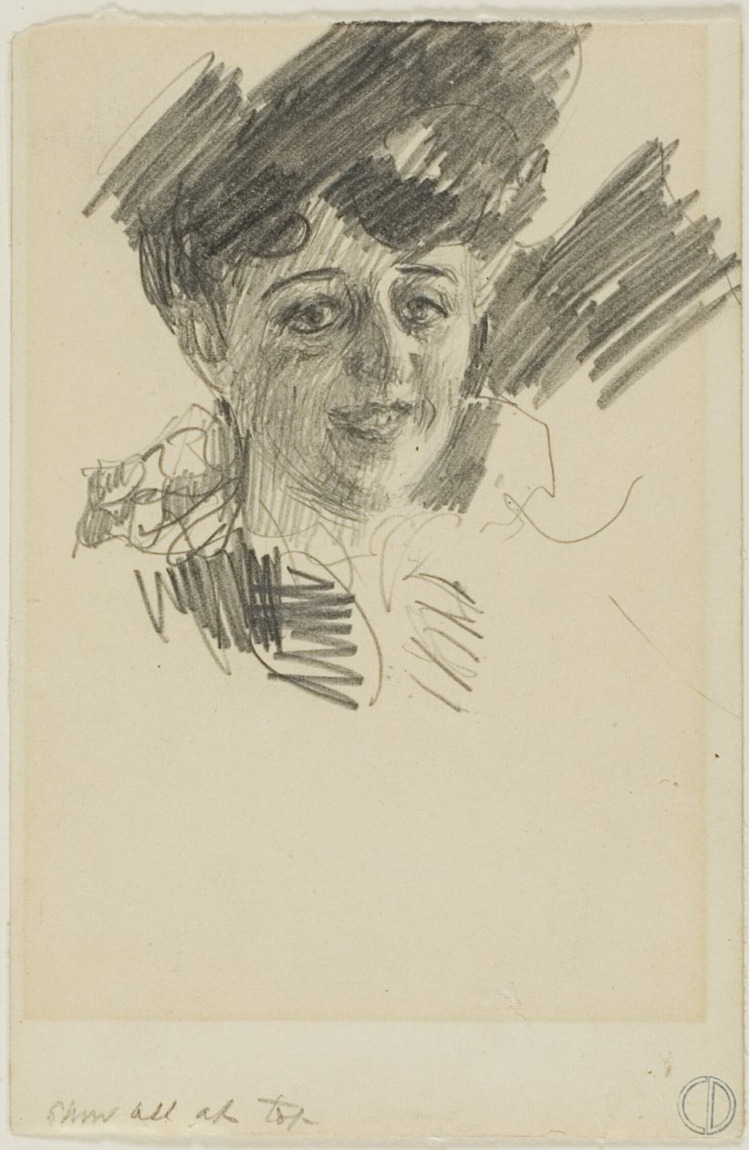 Egy nő feje alkotó: Anders Zorn