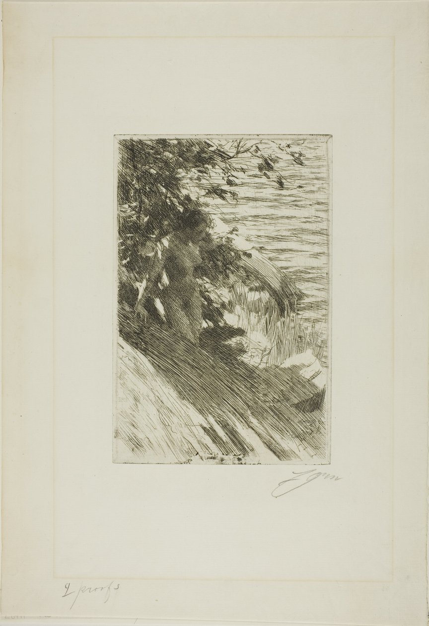 "La Grande Baigneuse" - A nagy fürdőző alkotó: Anders Leonard Zorn