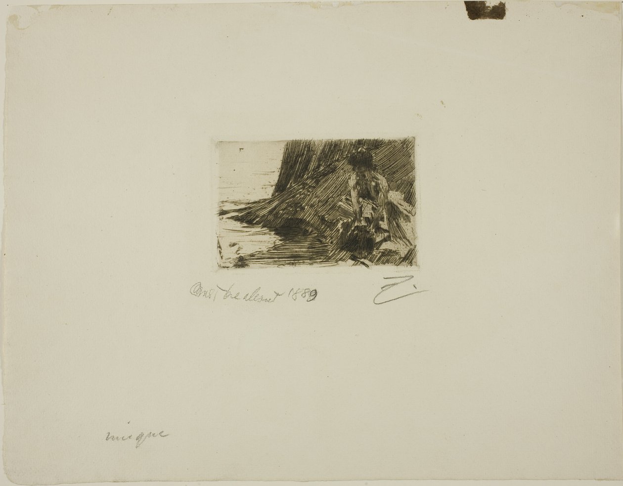 "La Petite Baigneuse" - A kis fürdőző alkotó: Anders Leonard Zorn