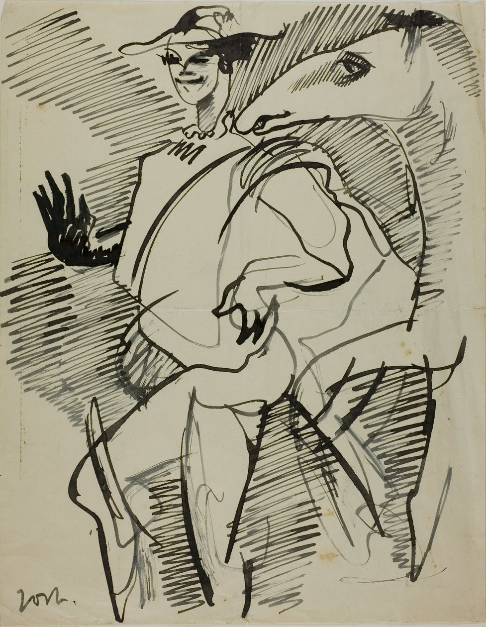 Ember lóval alkotó: Anders Zorn