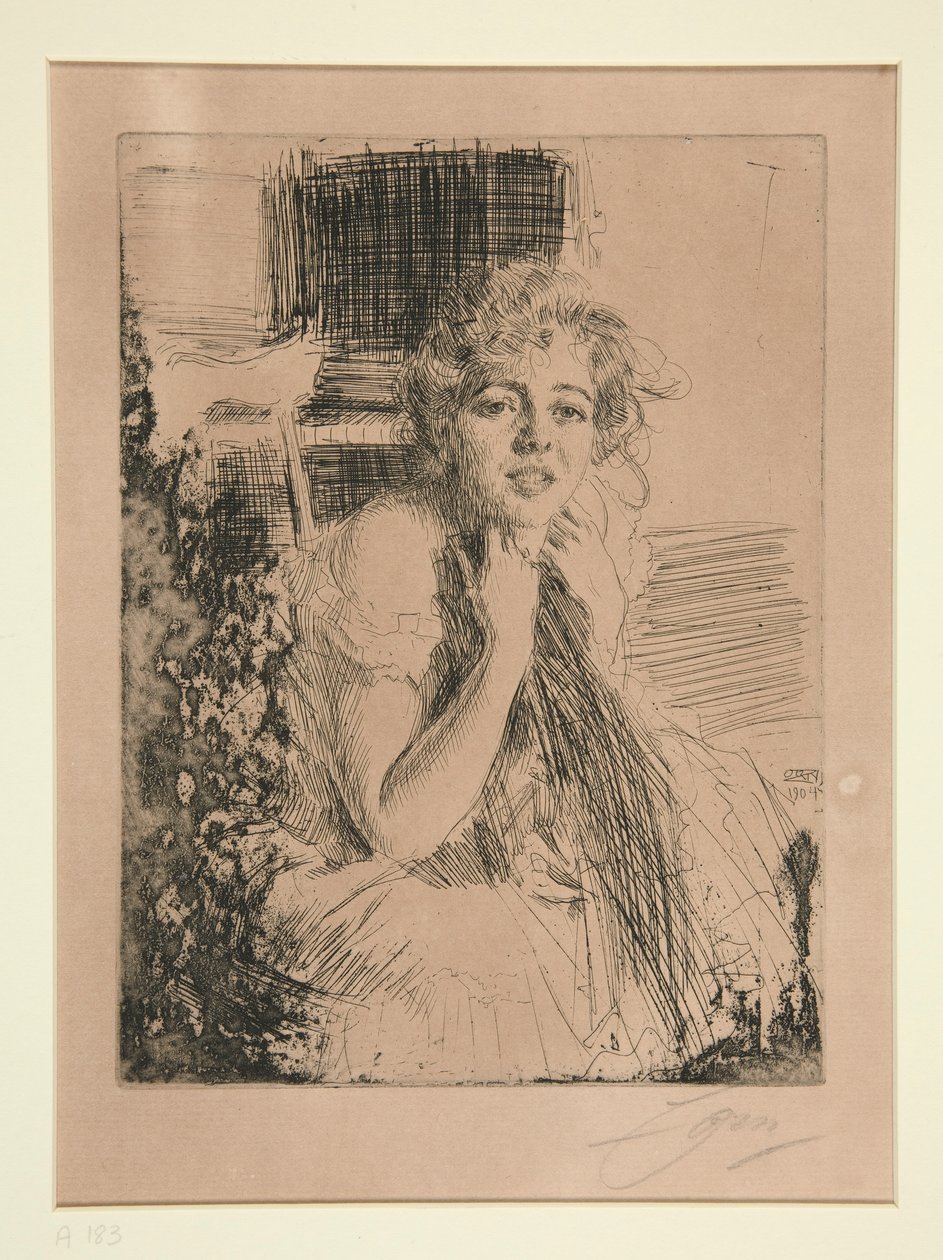 Kisasszony. Emma Rasmussen alkotó: Anders Leonard Zorn