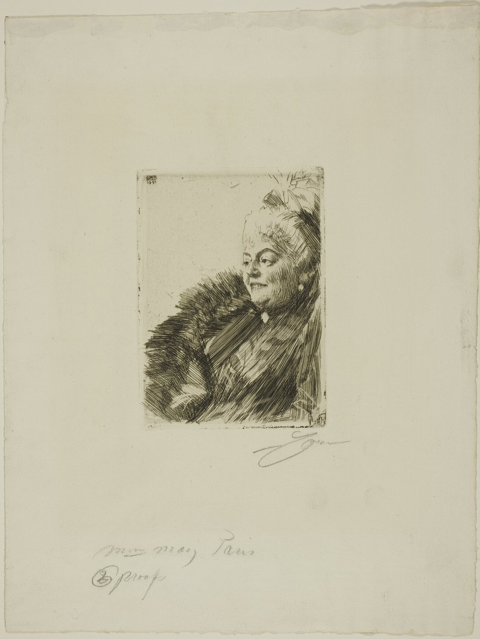Mrs. Georges May II alkotó: Anders Leonard Zorn