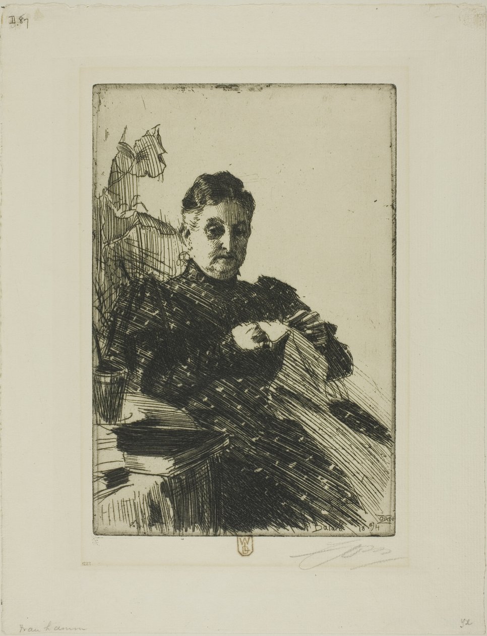 Mme Lamm II alkotó: Anders Leonard Zorn