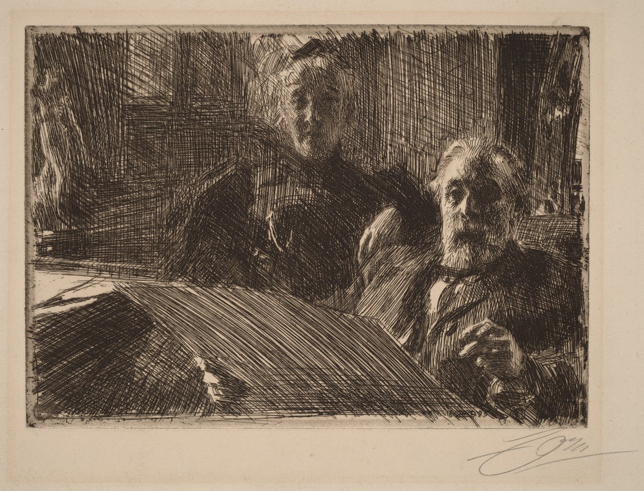 Furstenburg úr és asszony alkotó: Anders Zorn