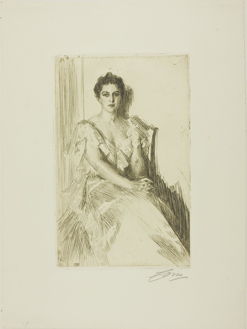 Mrs. Cleveland II alkotó: Anders Leonard Zorn