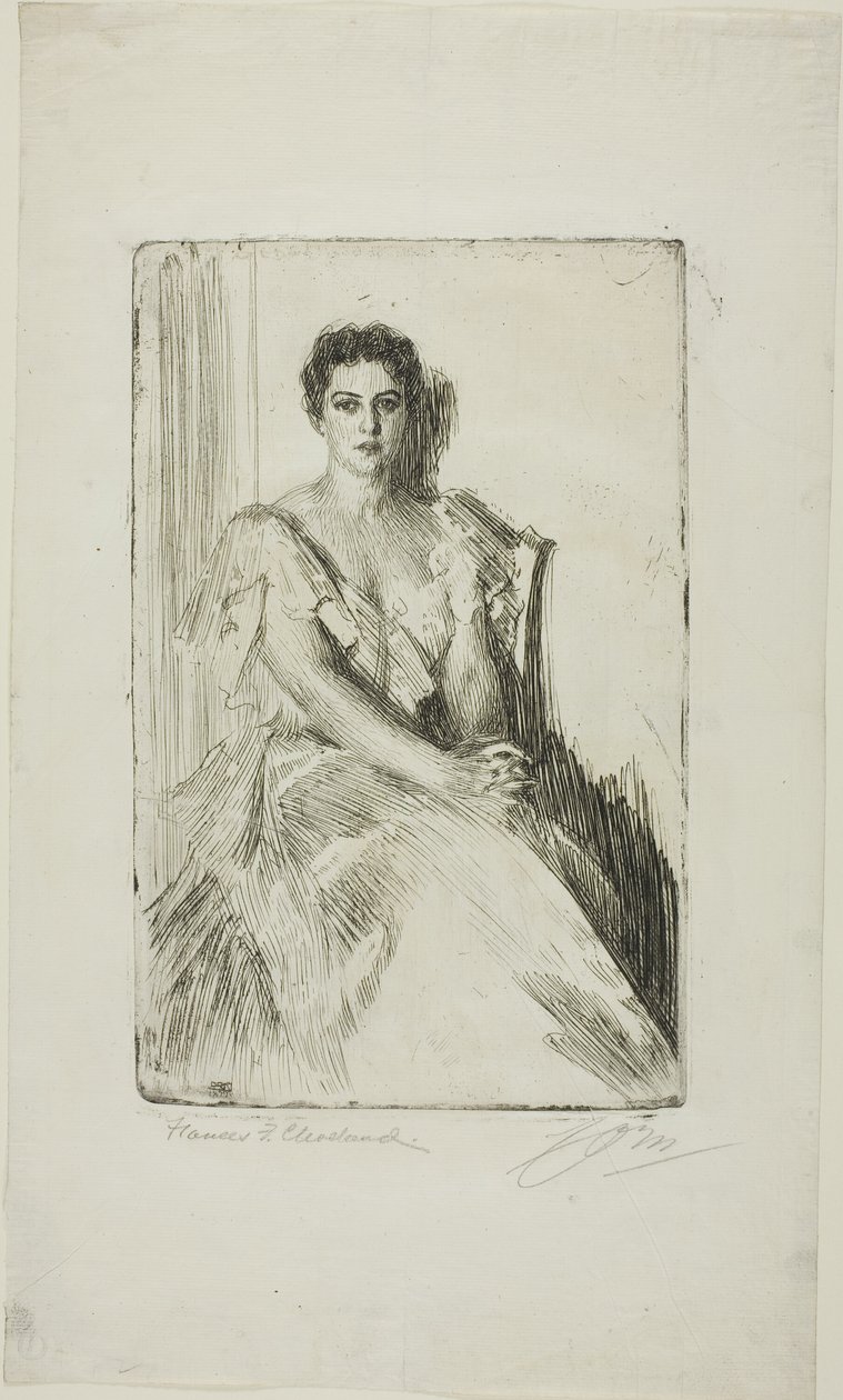 Mrs. Cleveland II alkotó: Anders Leonard Zorn