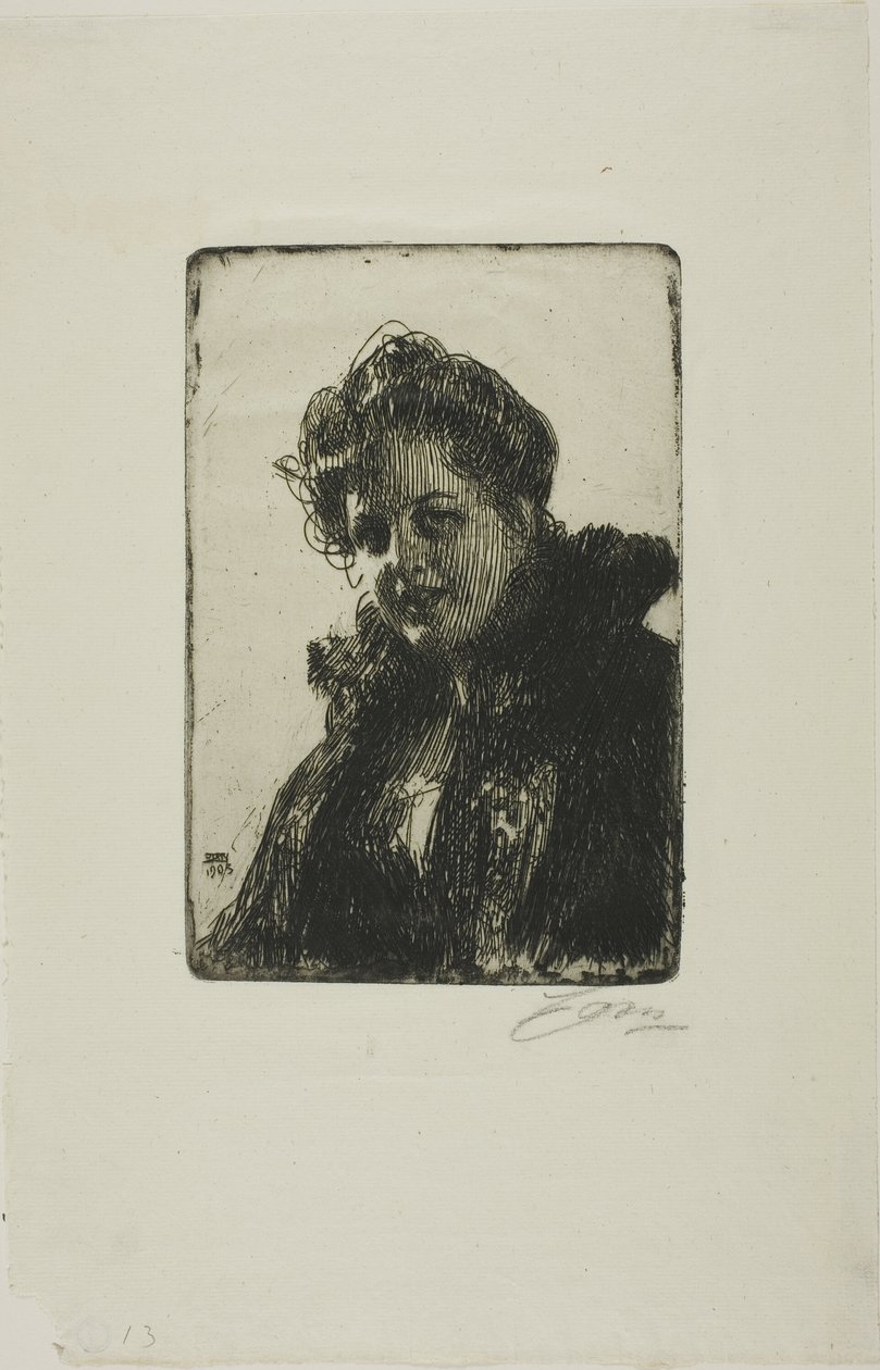 Asszony. Granberg alkotó: Anders Leonard Zorn