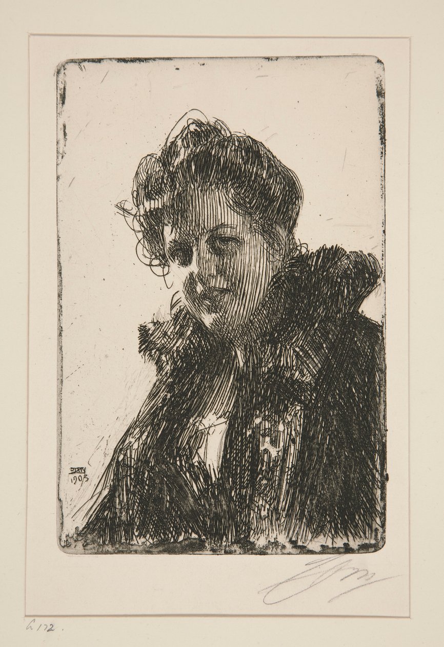Asszony. Granberg alkotó: Anders Leonard Zorn