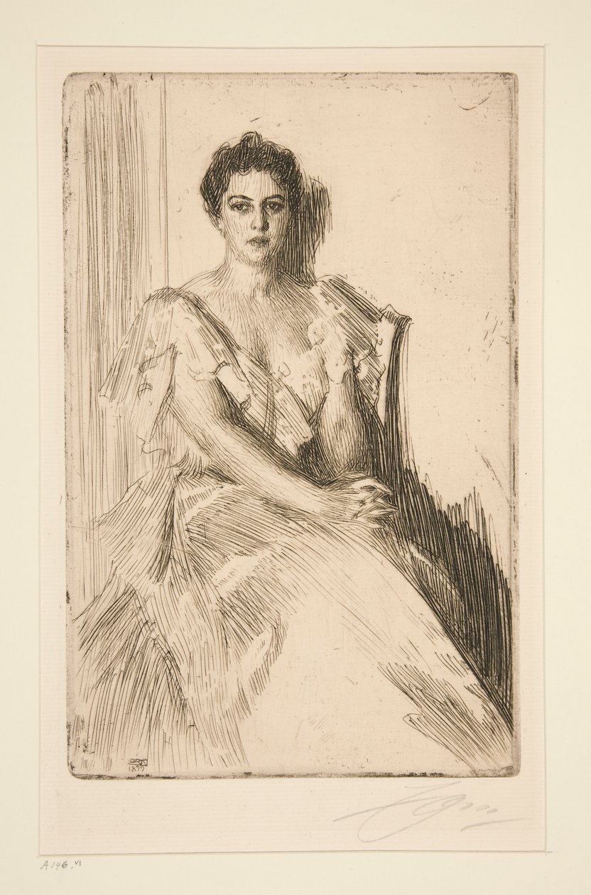 Mrs. Grover Cleveland II alkotó: Anders Leonard Zorn