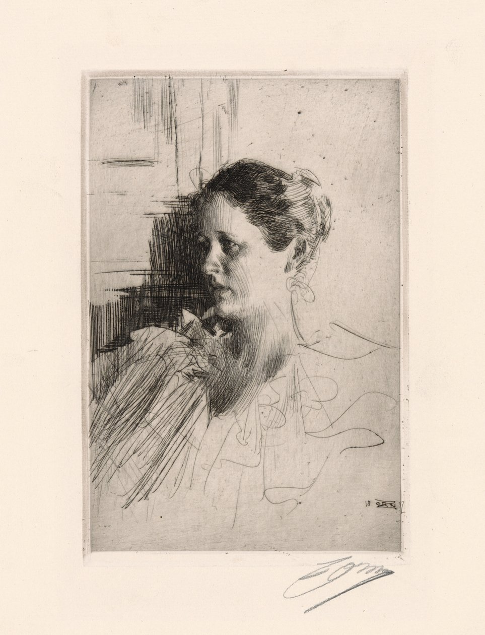 Nagel asszony alkotó: Anders Leonard Zorn