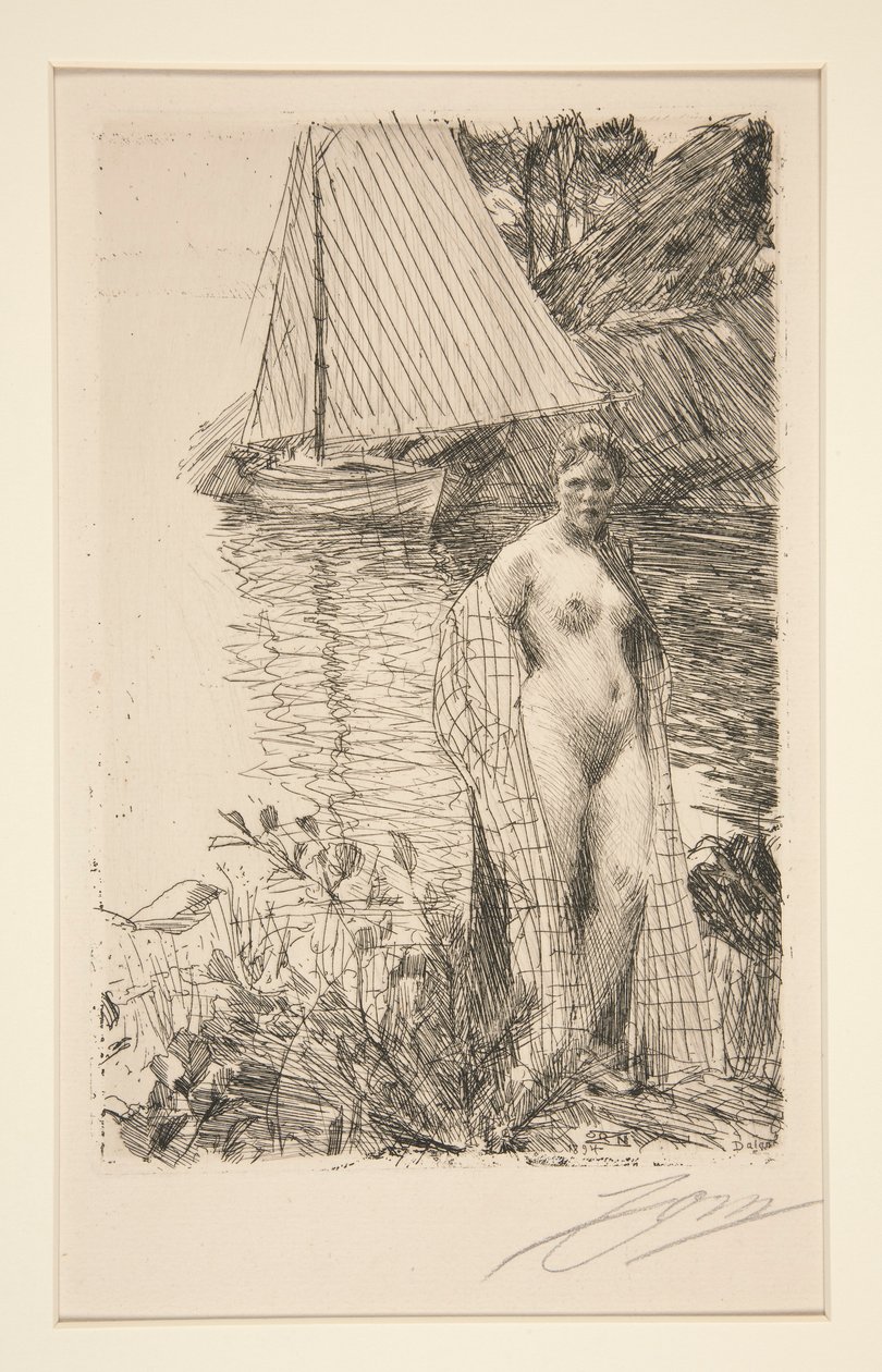 A modellem és a hajóm alkotó: Anders Leonard Zorn